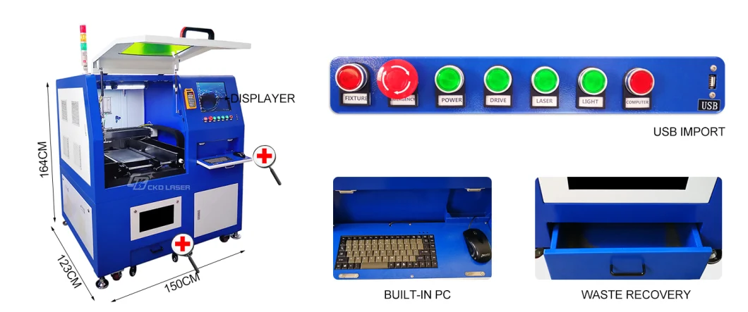 Small Size CNC Precision Fiber Laser Cutter for Cutting Stainless Steel Metal Copper Brass