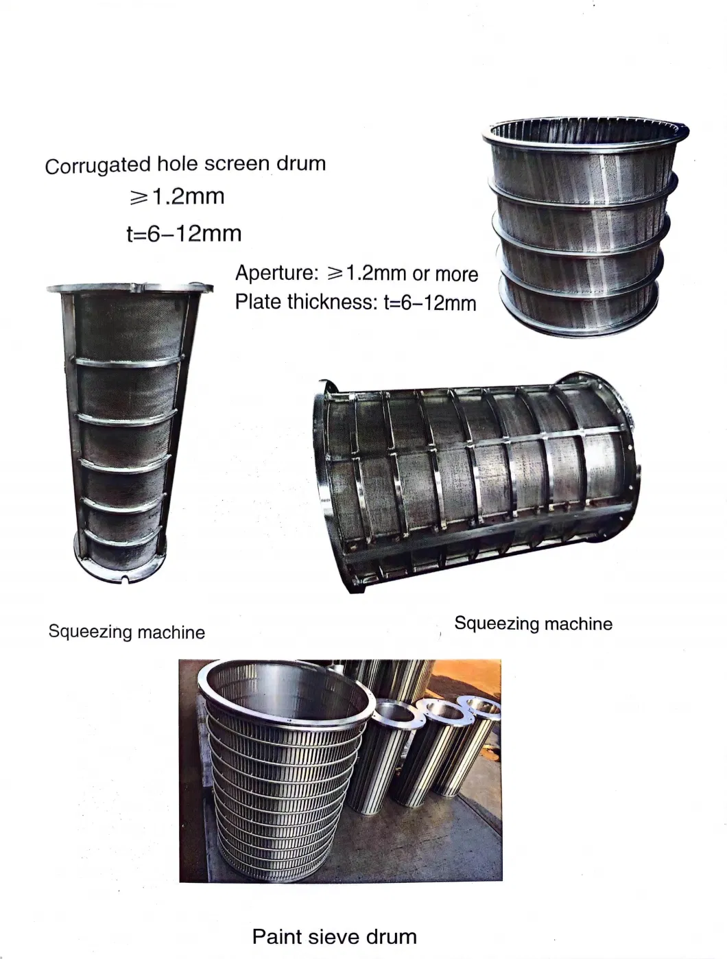 Stainless Steel Pressure Screen/Sieve Bend/ Curved Screen /Dsm Screen/ Filter Cap/Nozzles/Centrifuge Baskets/Paper Making Machine