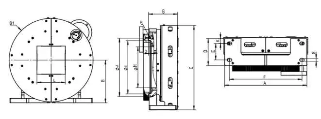 4 Jaw Pneumatic Laser Chuck CNC System Cutting Square Round Pipe