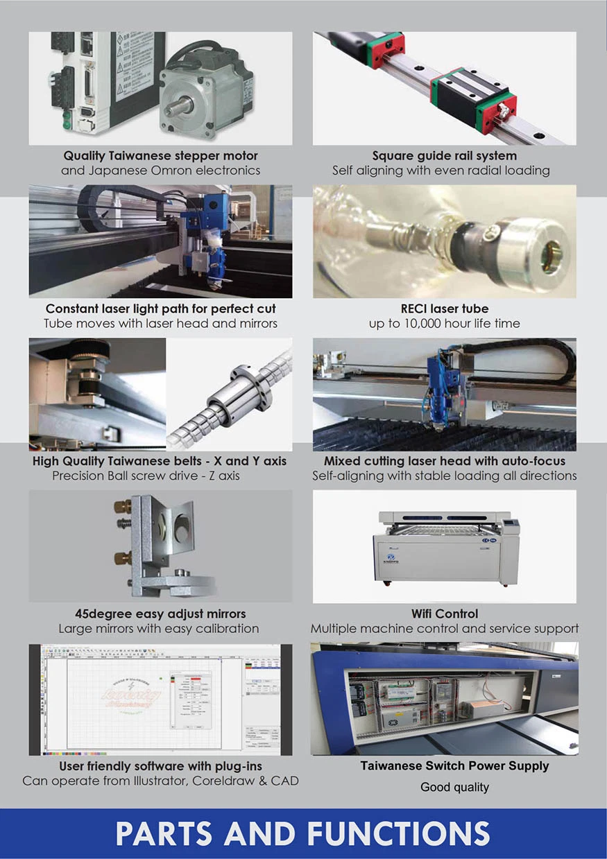 180W/260W/300W/400watt 1390 1325 CNC Metal Steel &amp; Nonmetal Wood/MDF/Aryclic/PVC Chinese CO2 Mixed Laser Cutter Cutting Machine