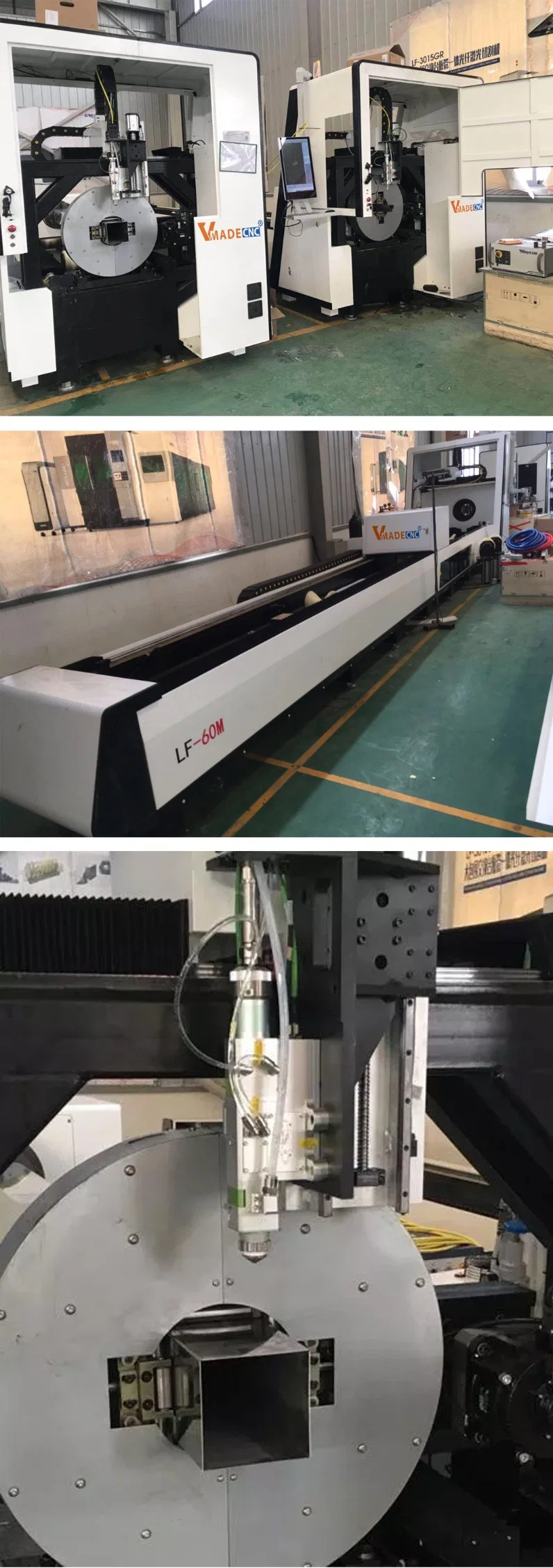 1kw 2000W 3000 Watt CNC Laser Cutter Fiber/CO2 Table Top CNC Laser Machine for Sheet Plate Metal Aluminum Carbon Steel Stainless Steel Tube Pipe Cutting