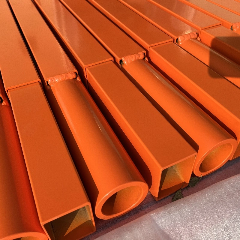Factory Customized OEM Red Yellow Orange Aluminum Alloy Profile Plate Processing Bending CNC Machining Powder Coating Welding Surface Treatment Spray Service