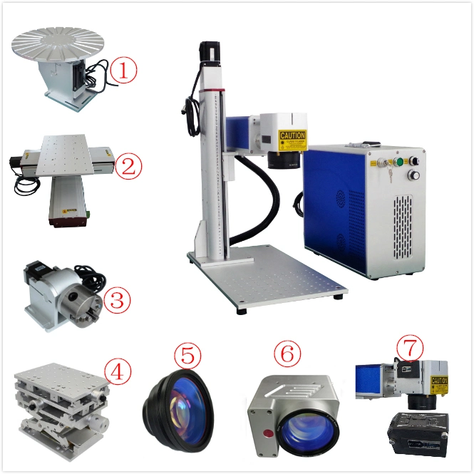 Raycus Rfl50W Fiber Laser Marking Machine with Motorized System