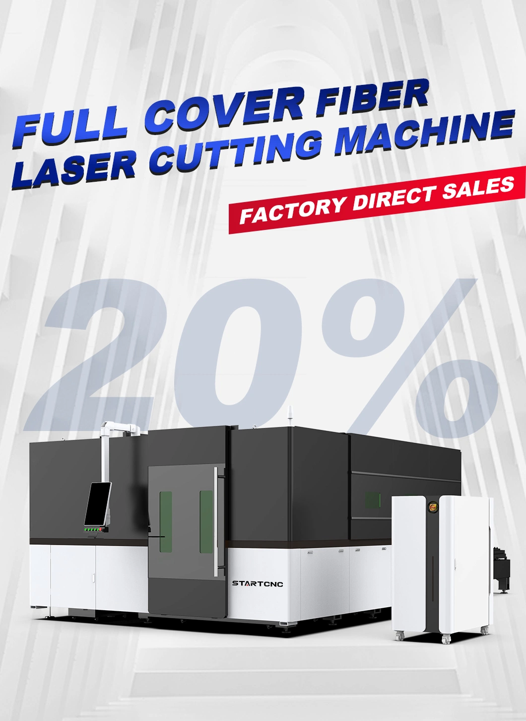 12000W Fiber Laser Cutting CNC Fiber Laser Cutting Machine Closed Type Exchange Table