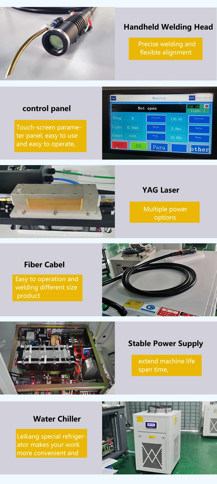 300W 500W Portable Small Mini CNC Fiber Laser Welder Welding Machine Price