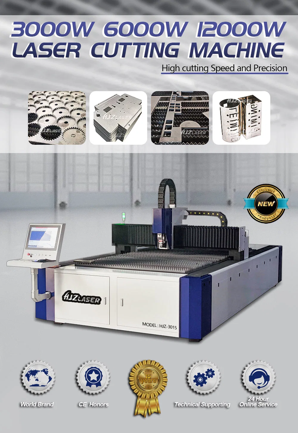 1000W 2000 3000W Watt laser Cutter CNC Metal Tube Pipe and Plate Sheet Cortadora Laser Cutting Machine