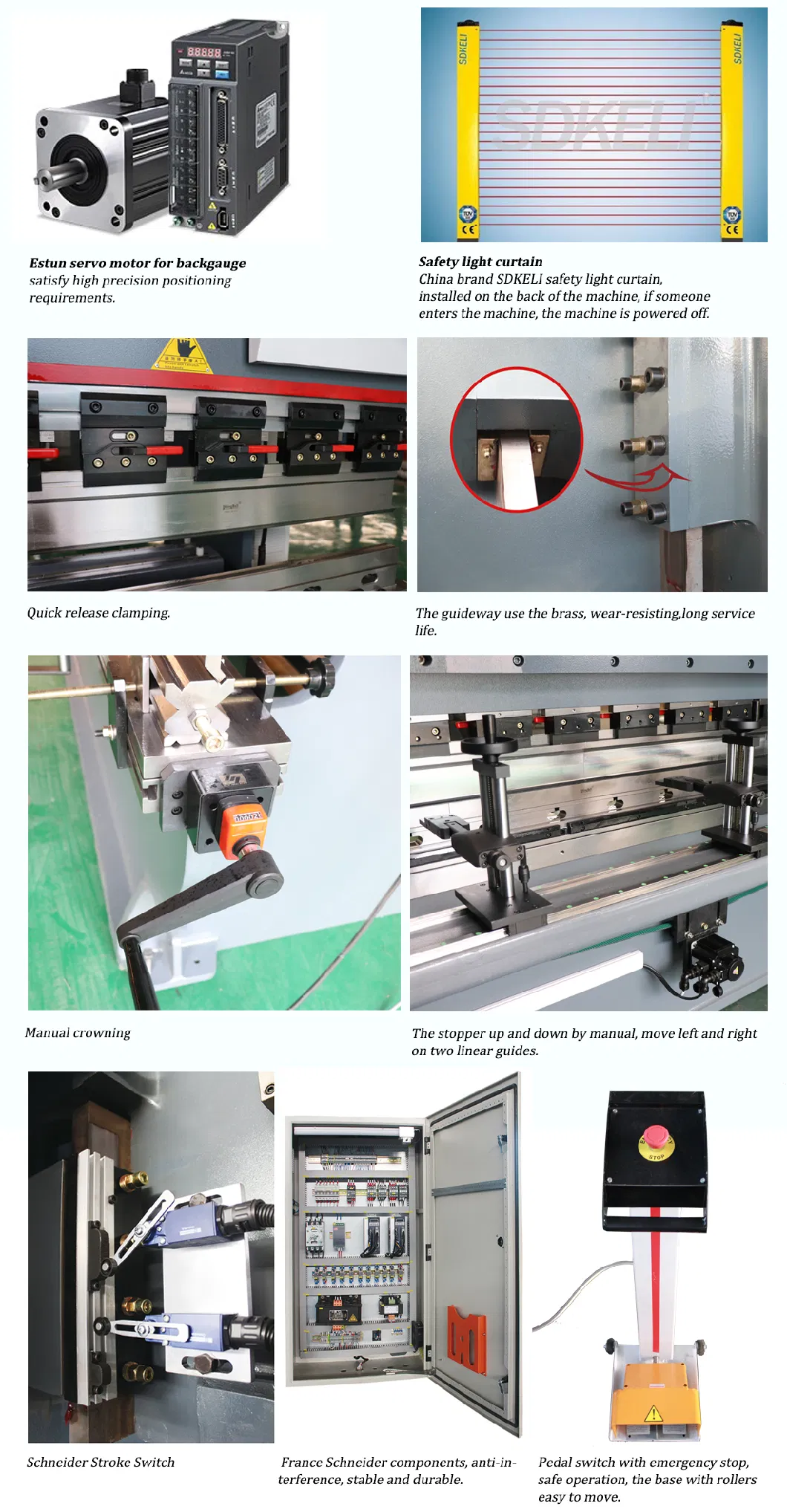 Motorizd Crowning E300 Controller Torsion Bar Press Brake Kcn-30040