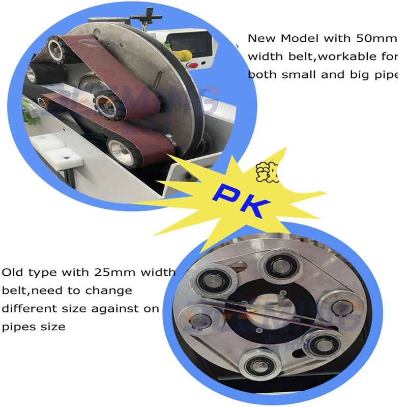 Metal bend pipe surface sanding polishing grinding machine