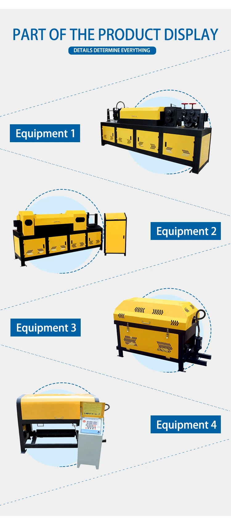 CNC Automatic Rebar Steel Flat Bar Straightening and Cutting Machine