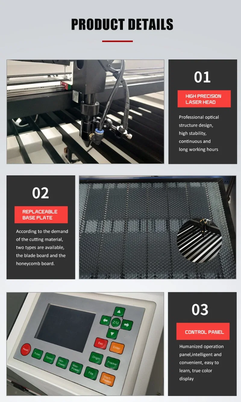 6090 Laser Engraving Cutting 60W 80W 100W Wood Acrylic CNC Laser Engraver Machine Ruida 6442s Front to Rear Design 10% Discount
