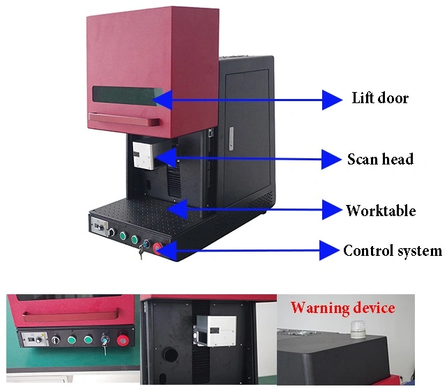 Rayfine CNC Wholesale Table Top 20W Mopa Fiber Laser Marking Machine Metal Laser Engraving Machine