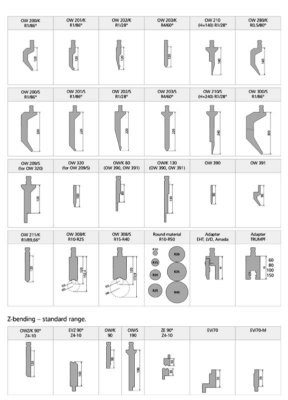 Forming Tooling for CNC Press Brake Machine Steel Sheet Bending 42CrMo Punches &amp; Dies, Bending Dies