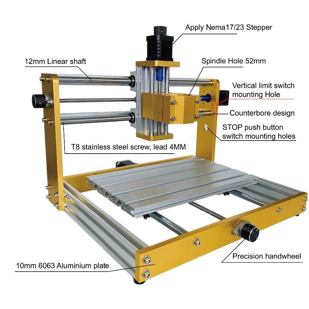 CNC 3018 Engraving Machine with 500W Spindle Motor and 5.5W Laser