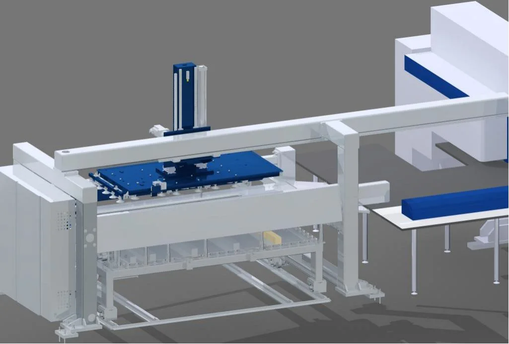Yawei Auto Punching Line with One Side L/UL System Include Servo Turret Punch Machine