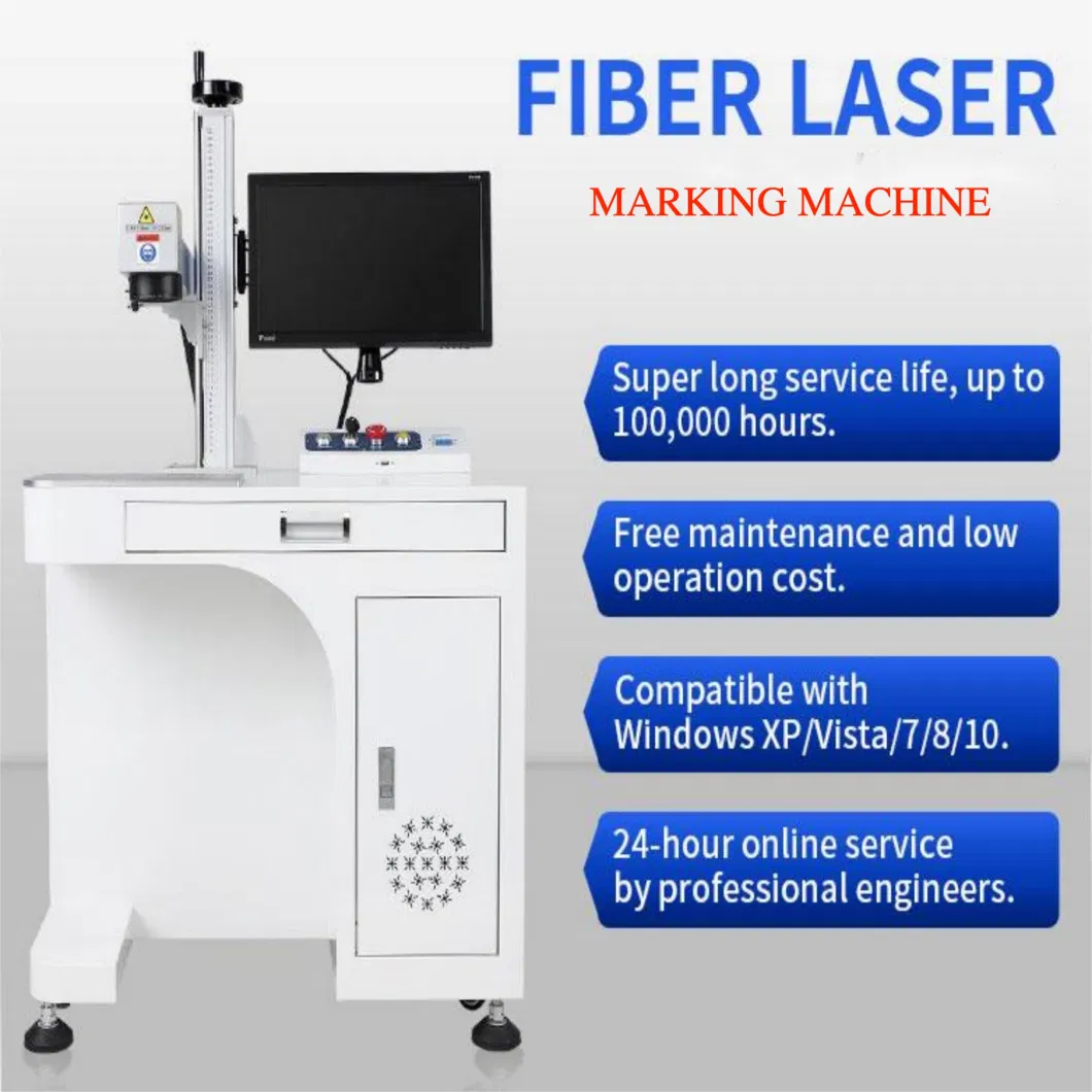 Portable Fiber CNC Laser Marking 20W 30W 50W Price for Metal and None Metal Marking