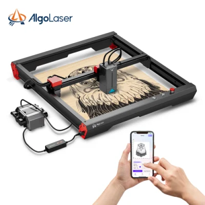  Algolaser Alpha Grabadora láser 22W salida para máquina de grabado láser DIY Cutter, Grabadora láser CNC para madera y metal, acrílica, negra
