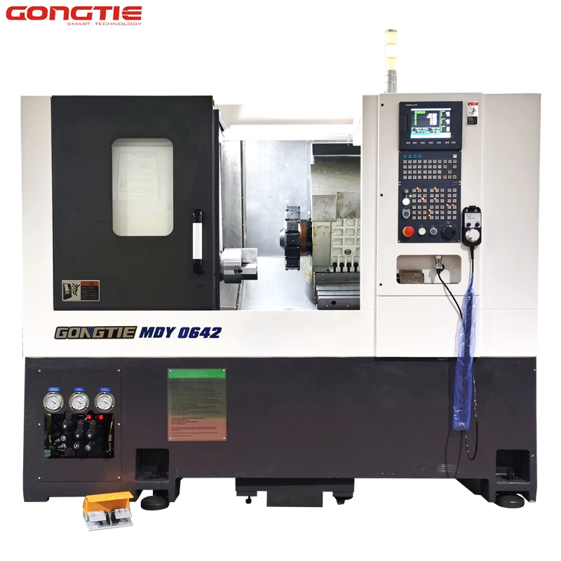 420mm Turning Length 6inch Chunk High Precise Horizontal Slant Bed Power Turret Electric Spindle CNC Machine