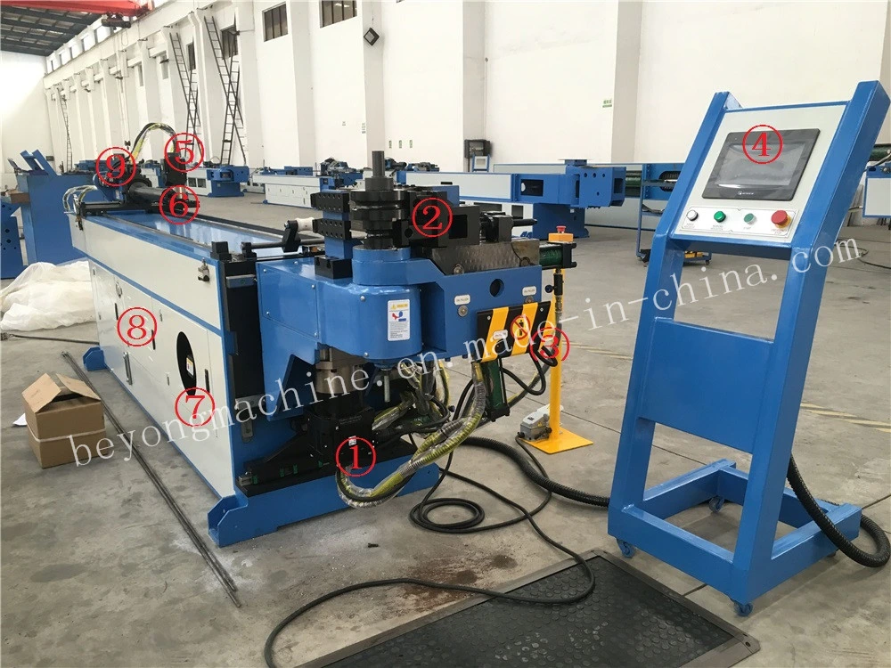 Hydraulic 3D CNC Tube Bender,Wheel Barrow Full Automatic CNC Tube and Pipe Bending Machine for Copper, Stain Steel,Alumium,Carbon Steel,Alloy for by-Sb-50CNC