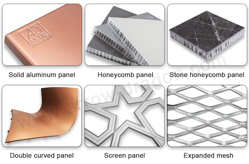 PVDF Aluminum Honeycomb Exterior Wall Cladding Panel