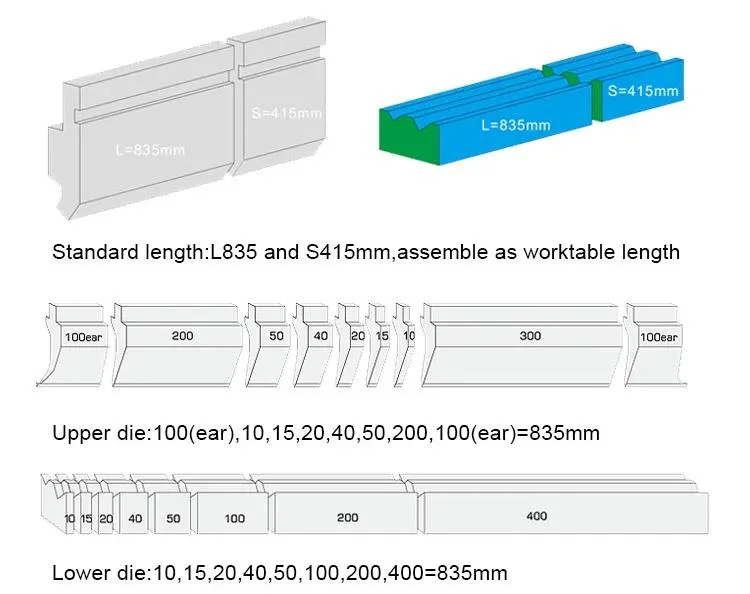 CNC Hydraulic Press Brake Moulds Molds Press Brake Dies Tools