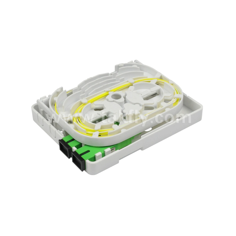 2f Wall Mount FTTH Socket Face Plate 2 Port Sc Fiber Optic Atb