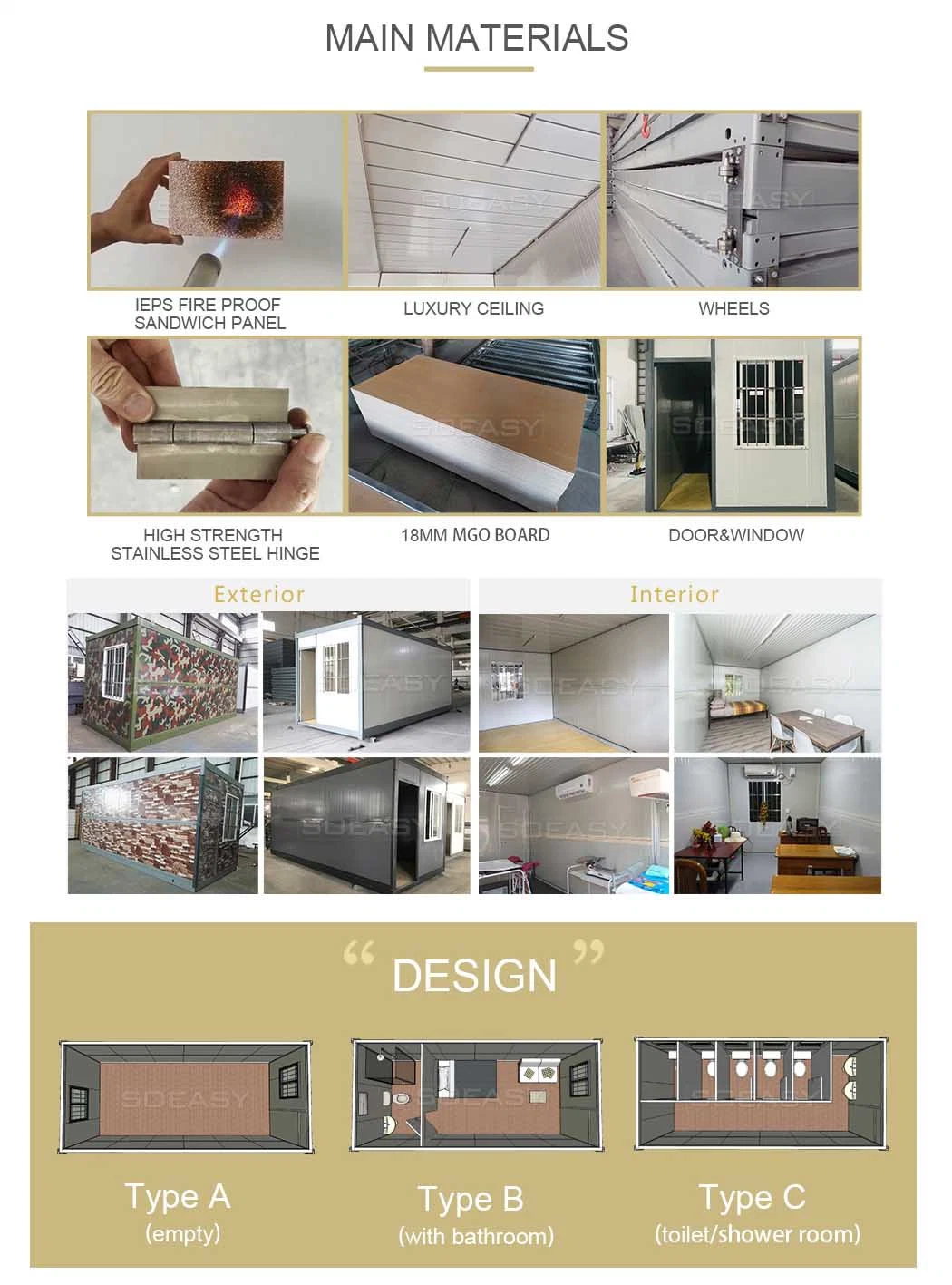 Folding Container House Sandwich Panel for Wall