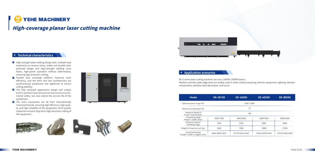 3000W CNC Metal Cutting Machine Fiber Laser Cutting Machine Single Table Stainless Steel Iron Aluminum Sheet