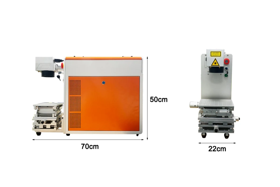 Low Price Laser Marker 10W 20W 30W 50W CNC YAG Portable Mini Color Fiber Laser Marking Machine for Metal