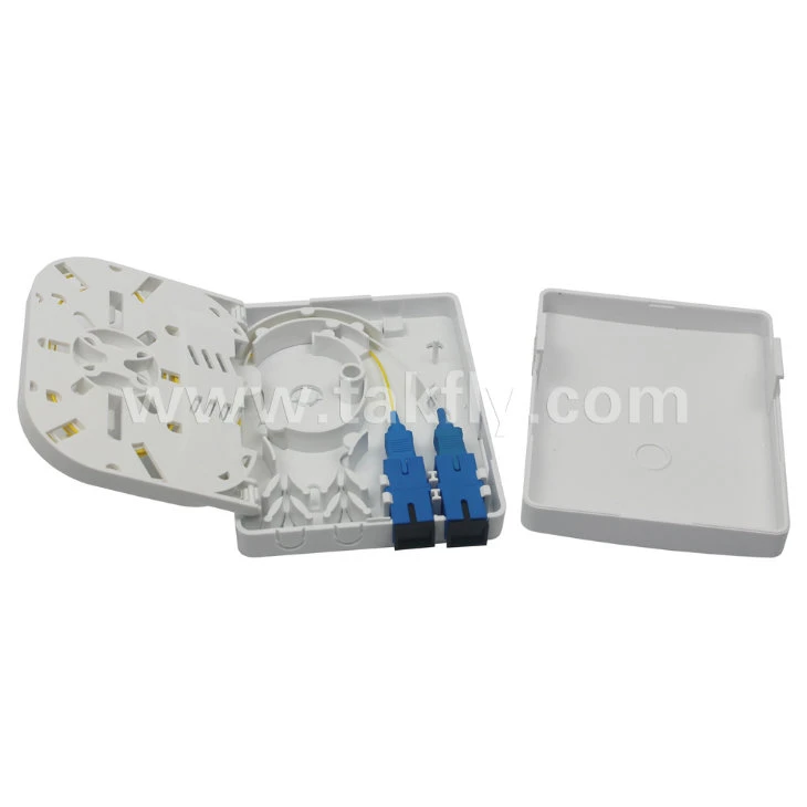 2f Wall Mount FTTH Socket Face Plate 2 Port Sc Fiber Optic Atb