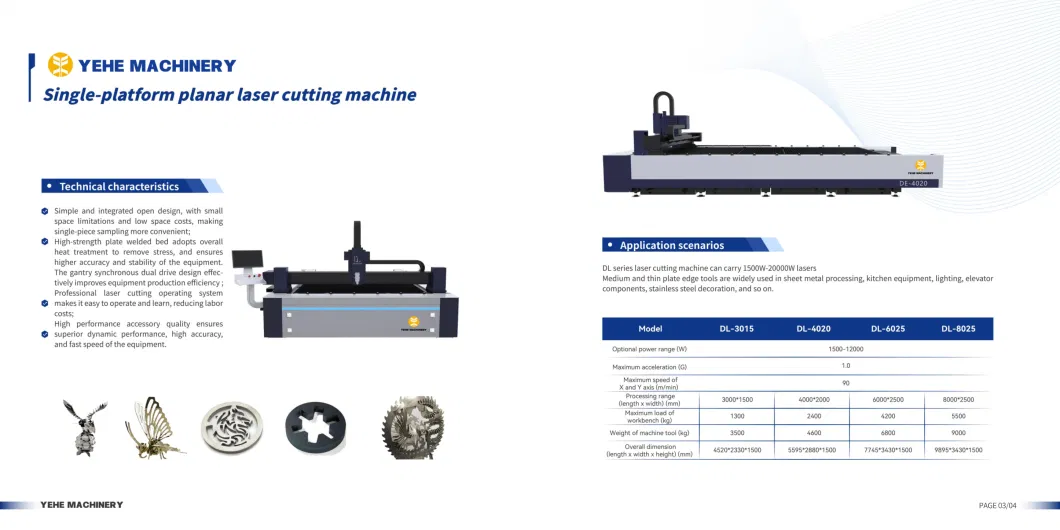 3000W CNC Metal Cutting Machine Fiber Laser Cutting Machine Single Table Stainless Steel Iron Aluminum Sheet