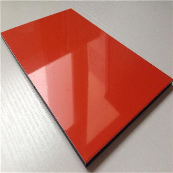 Red Blue 3mm High Gloss Aluminum Composite Panel Interior Designing for Adversting