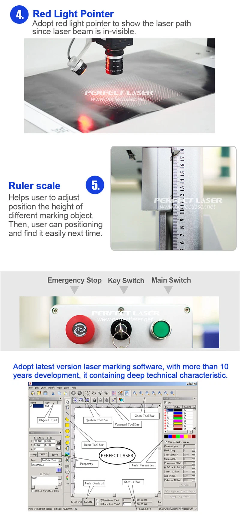 Perfect Laser-20W 30W 50 Watts Rotary Metal Pipe Tube Gold Sliver Jewelry Rings CNC Laser Marker Engraver Etching Engraving Marking Machines Price