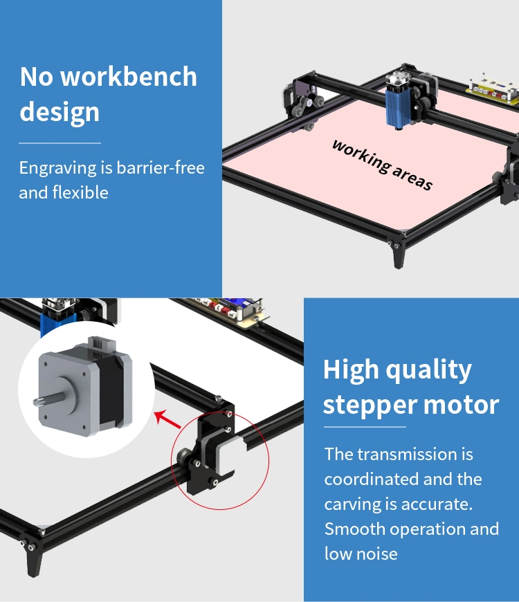 DIY 4050 Laser Engraving Machine with 0.5W 2.5W 3.5W 5.5W 15W Laser Cube for Plywood and Leather
