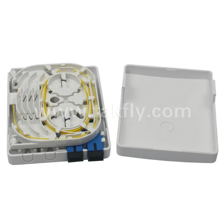 2f Wall Mount FTTH Socket Face Plate 2 Port Sc Fiber Optic Atb