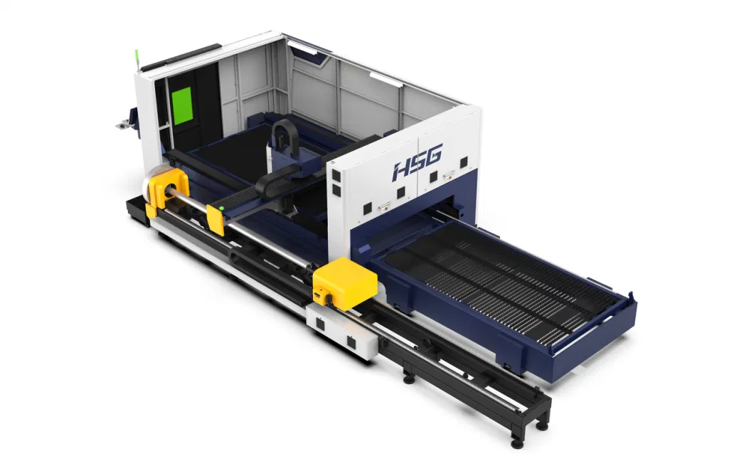 Plate and Tube Fiber Laser Cutting Machine with Protective Cover