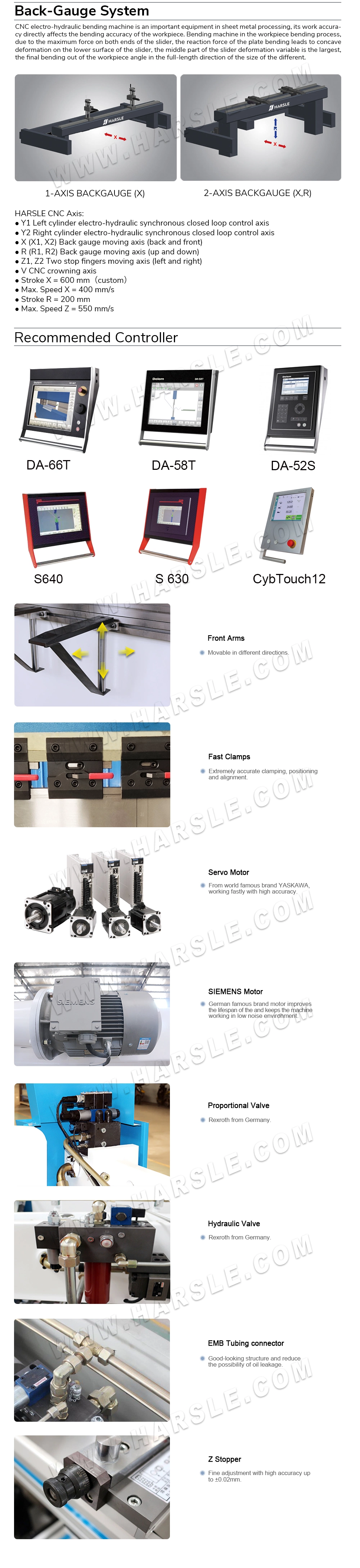 CNC Tandem Press Brake with Da-53t Controller