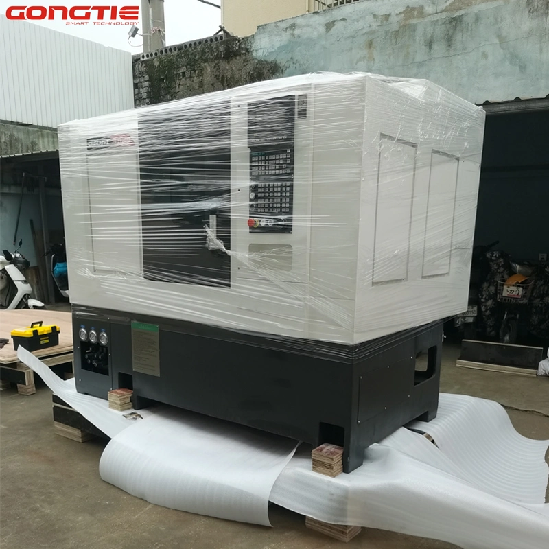 420mm Turning Length 6inch Chunk High Precise Horizontal Slant Bed Power Turret Electric Spindle CNC Machine