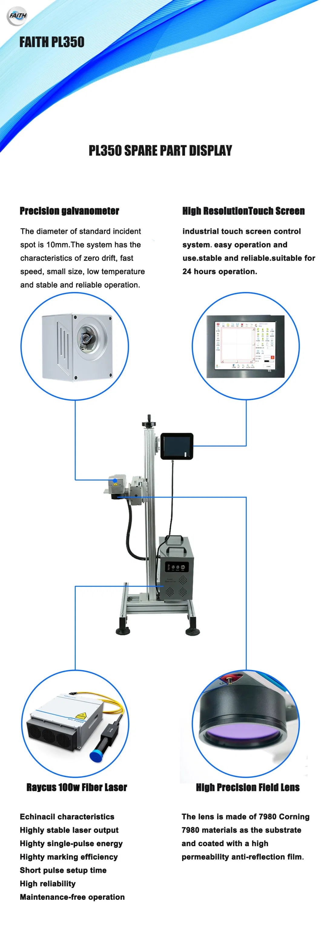 Factory Supply 20W Raycus CNC Mini Fiber Laser Marking Machine /Fiber Laser Marker for Keypad