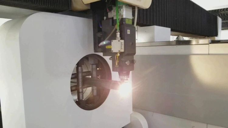 Fully Auto CNC Pipe Tube Fiber Laser Cutting Machine Compressor Joint Cutting
