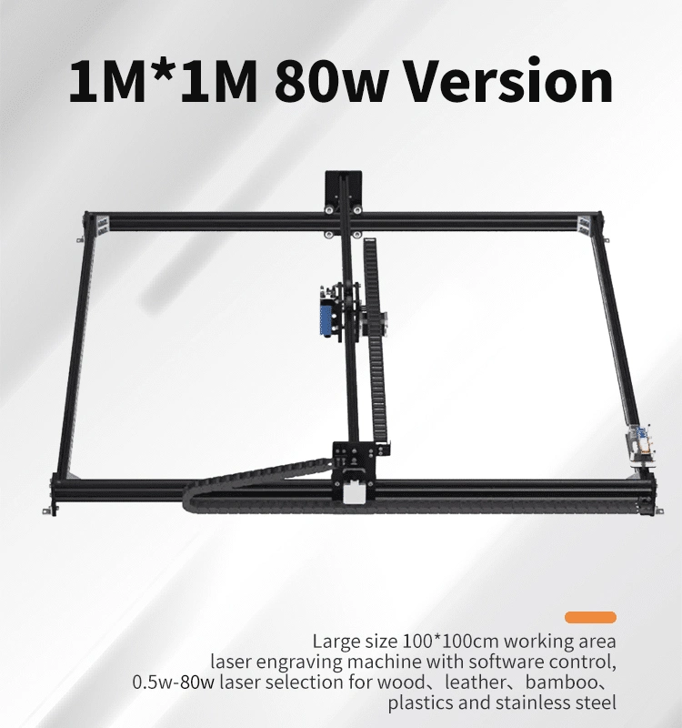 Big Area Laser Engraver with 80W Laser Head for Wood Cutting