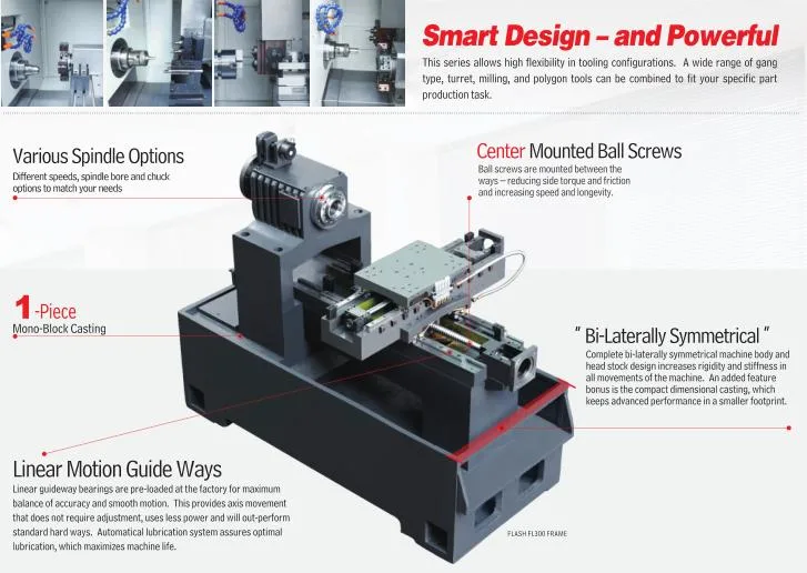 CNC High Speed Multi Station Tool Post and Turrets Turning Machine