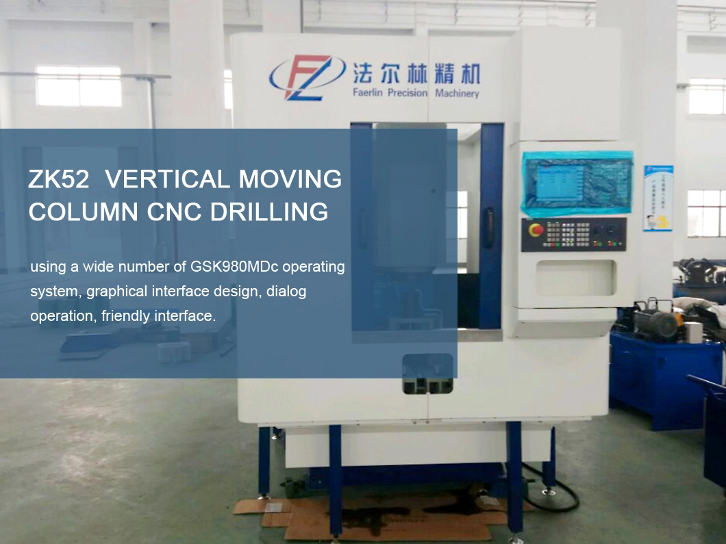 Zk52 Vertical Moving Column CNC Drilling Machine for T75 Specification Elevator Guide Rail Bolt Mounting Hole OEM/ODM