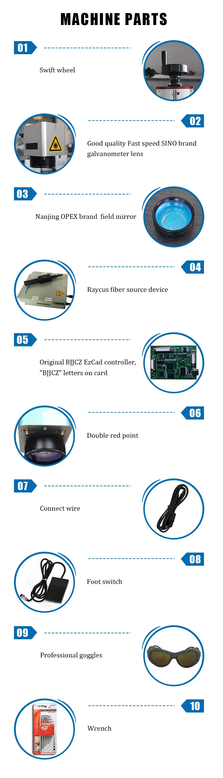 Desktype Portable Model 20W 30W 50W Laser Power Source Fiber Laser Cutting Metal Nonmetal Laser Marking CNC Router