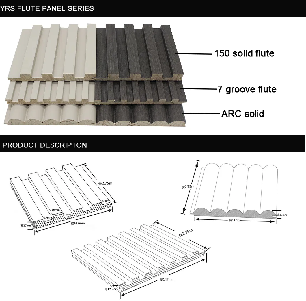 3D Wall Panels Solid Wood Great Wall Fluted 3D Panels, Ribbed /Flex Curved Board Solid/Rigid Core Hardwood Flute Panel