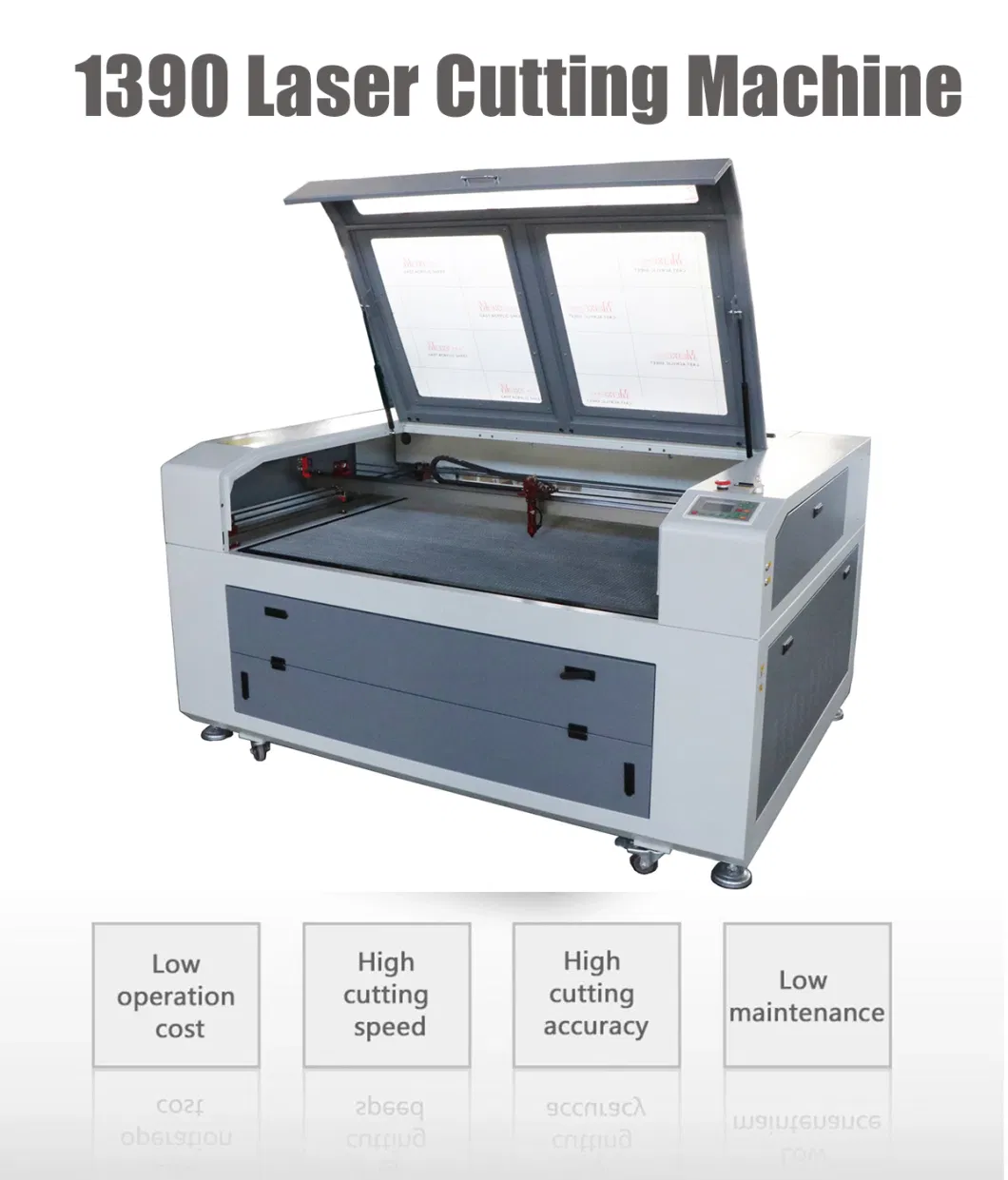 Cnmanlaser 1390 1410 1325 CNC CO2 Cutting /Cutter/Printing /Engraving for MDF Plywood/Leather/Logo Printing/Wood Acrylic 100W 150W Laser Engraver