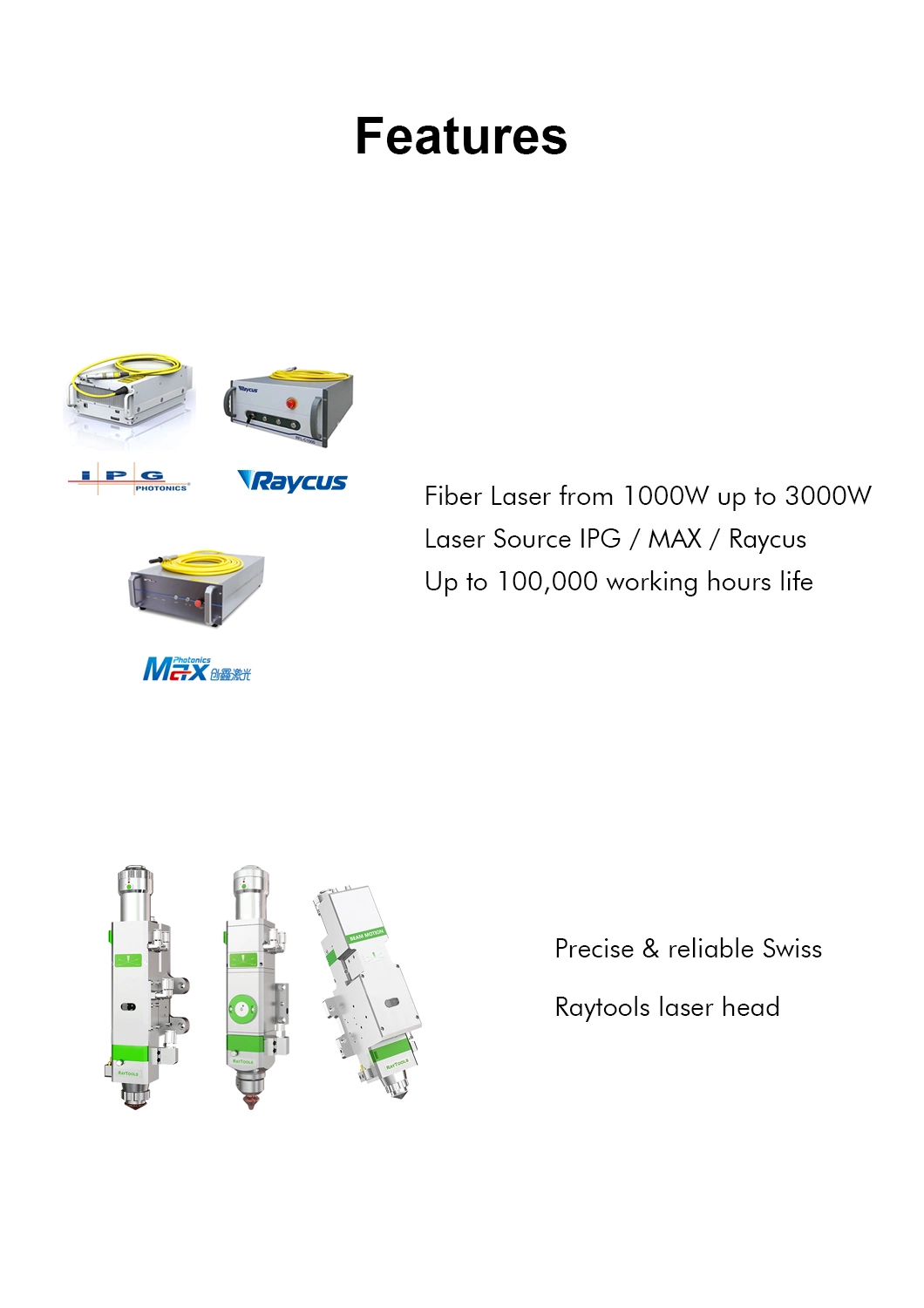 CNC Portable 1000W 1500W High Precision Fiber Laser Cutting Machine for Metal