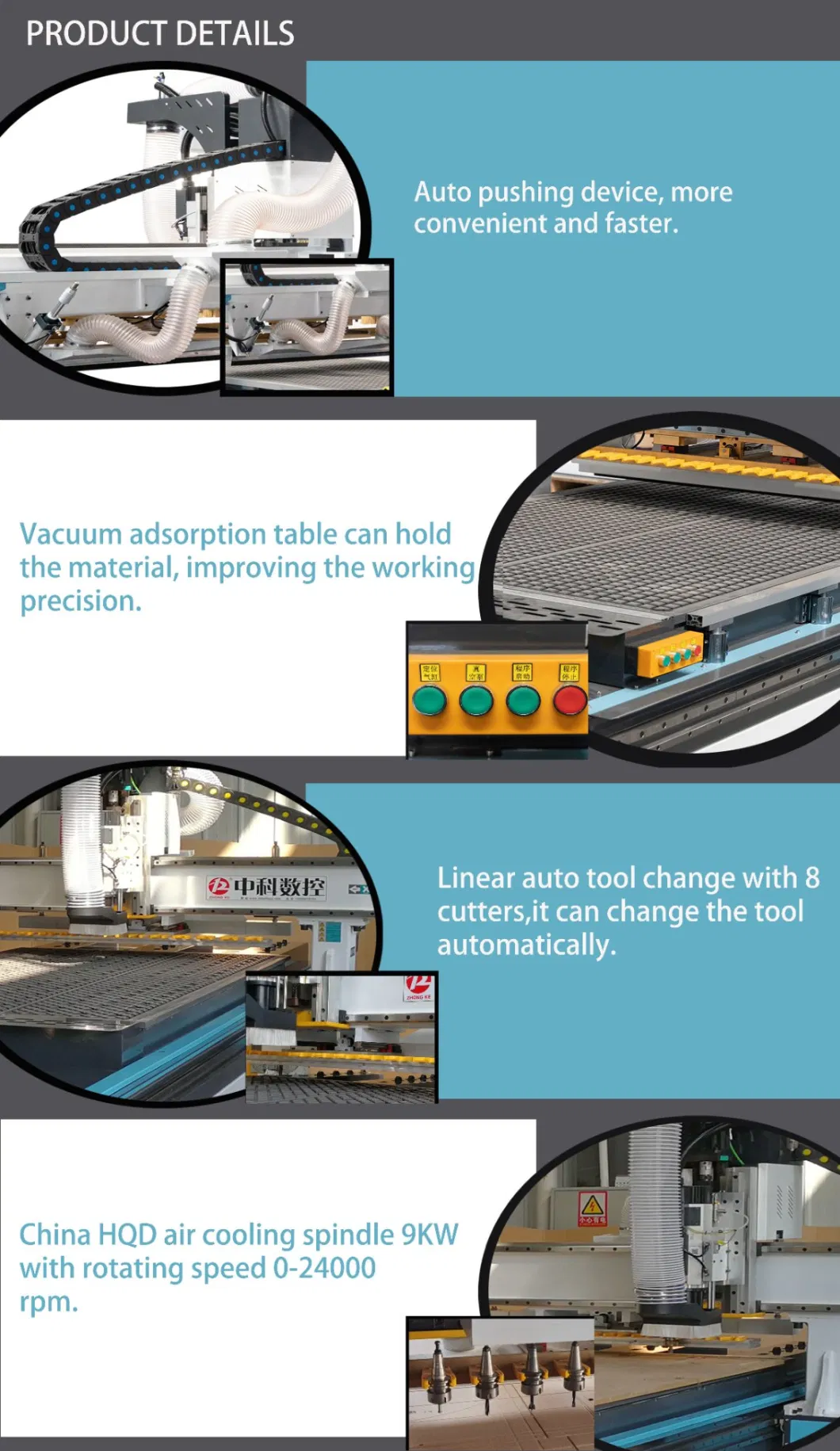 Automatically Changing Cutters CNC Router