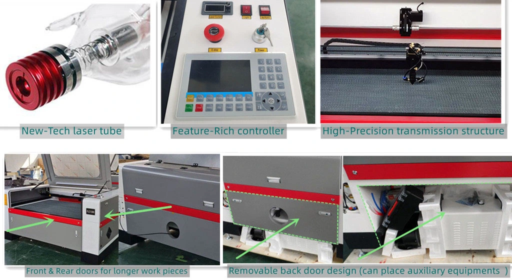 Wood Acrylic Plastic CO2 Laser CNC Engraving Cutting Machine Flc9060