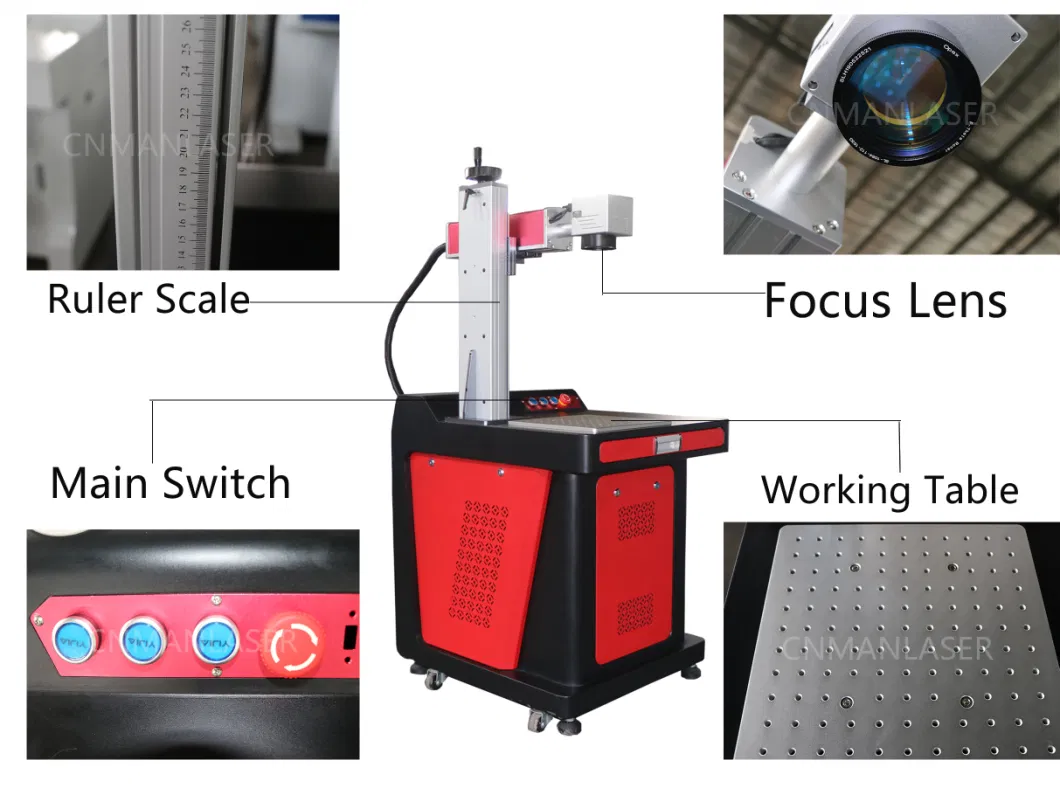 30W Aluminium Steel Big Size Products Portable Fiber Laser Marking/Engraver Price