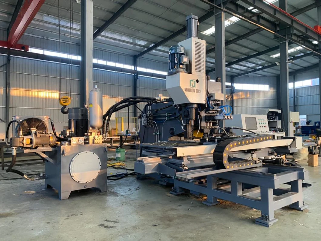 CNC Hydraulic Punching Drilling Machine Steel Plate Metal Plates Peb Fabrication Thickness Plate Punching Drilling Equipment Press Punch Machining Part